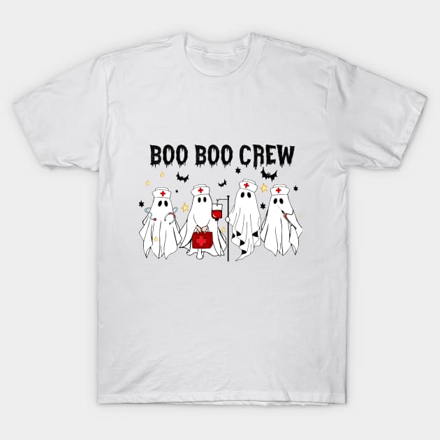 Ghost Nurse Halloween T-Shirt by Sunset beach lover